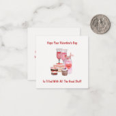 Happy Galentine's Day Schattigee Girly Valentijnse Notitiekaartje (Voorkant / Achterkant in situ)