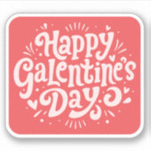 Happy Galentine's Day Sticker (Voorkant)