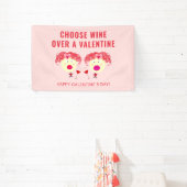 Happy Galentines Day Valentijnse feestwijn Spandoek (Insitu)