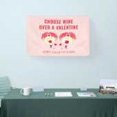 Happy Galentines Day Valentijnse feestwijn Spandoek (Beurs)