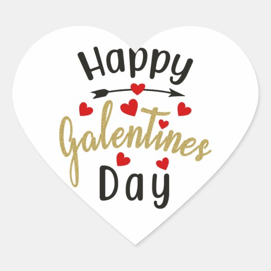 Happy Galentines Day Valentijnse Love Friendships Hart Sticker (Voorkant)