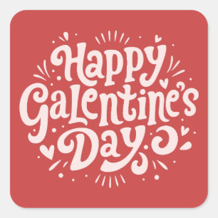 Happy Galentine's Day Vierkante Sticker
