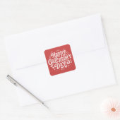 Happy Galentine's Day Vierkante Sticker (Envelop)