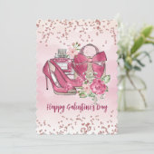 Happy Galentine's Day Vrouwelijke Design Feestdagenkaart (Staand voorkant)