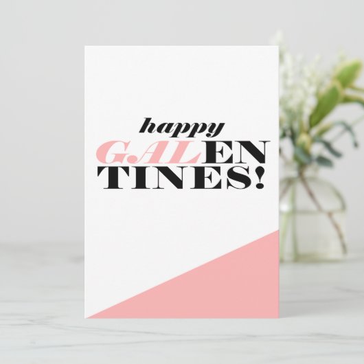 Happy Galentine's Day Wenskaart Kaart (Staand voorkant)