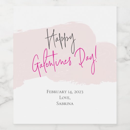 Happy Galentine's Day Wine Labels Wijn Etiket (Enkel label)