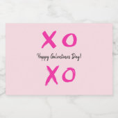 Happy Galentine's Day XOXO pink Sparkling Wijnetiket (Enkel label)