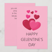 Happy Galentine's Valentijnse vakantie Feestdagenkaart (Voorkant / Achterkant)