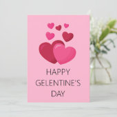 Happy Galentine's Valentijnse vakantie Feestdagenkaart (Staand voorkant)