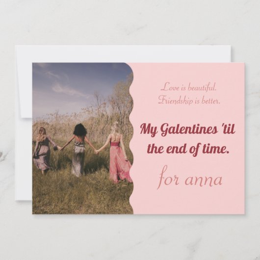 Happy Galentine's Valentijnse vakantie Feestdagenkaart (Voorkant)