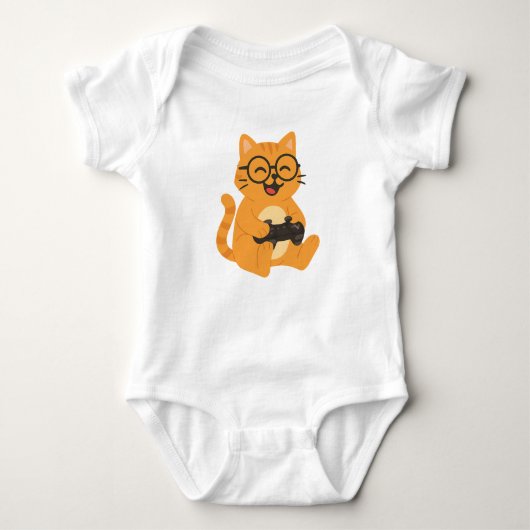 Happy Gamer Cat – Videospelplezier Romper (Voorkant)