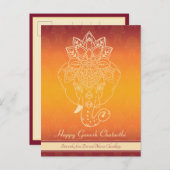 Happy Ganesh Chaturthi, eigen tekst, gradiëntmaroo Briefkaart (Voorkant / Achterkant)