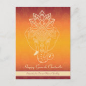 Happy Ganesh Chaturthi, eigen tekst, gradiëntmaroo Briefkaart (Voorkant)