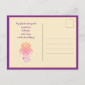 Happy Ganesh Chaturthi, eigen tekst, paarse Briefk Briefkaart (Achterkant)