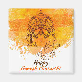 Happy Ganesh Chaturthi Magneet (Voorkant)