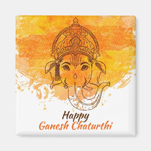 Happy Ganesh Chaturthi Magneet (Voorkant)