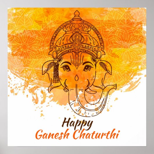 Happy Ganesh Chaturthi Poster (Voorkant)