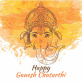 Happy Ganesh Chaturthi Sticker (Voorkant)