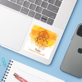 Happy Ganesh Chaturthi Sticker (Laptop met iPhone)