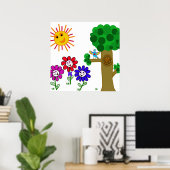 Happy Garden Kinderen Poster (Thuiskantoor)