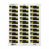 Happy Garden-slakken op bladeren Etiket (Full Sheet)