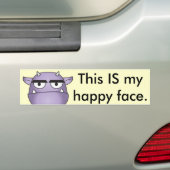 Happy Gargoyle Cartoon - Fantasy Bumpersticker (Op auto)