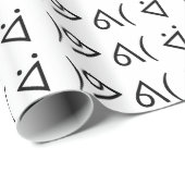 Happy Gary ᕕ( ᐛ )ᕗ Meme Emoticon Emoji Text Art Cadeaupapier (Rol Hoek)