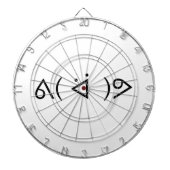 Happy Gary ᕕ( ᐛ )ᕗ Meme Emoticon Emoji Text Art Dartbord (Voorkant)