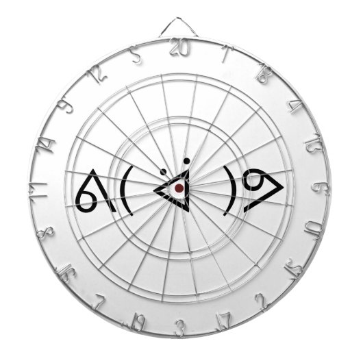 Happy Gary ᕕ( ᐛ )ᕗ Meme Emoticon Emoji Text Art Dartbord (Voorkant)