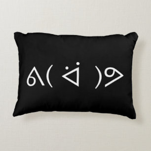 Happy Gary ᕕ( ᐛ )ᕗ Meme Emoticon Emoji Text Art Decoratief Kussen