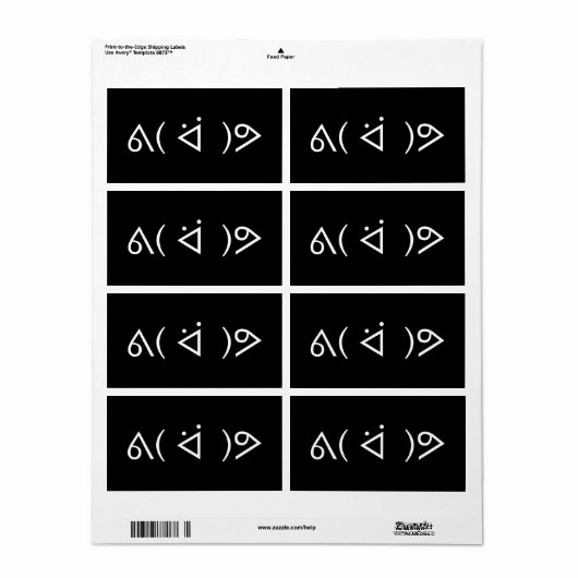 Happy Gary ᕕ( ᐛ )ᕗ Meme Emoticon Emoji Text Art Etiket (Full Sheet)