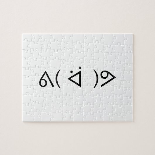 Happy Gary ᕕ( ᐛ )ᕗ Meme Emoticon Emoji Text Art Legpuzzel (Horizontaal)