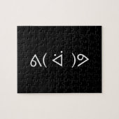 Happy Gary ᕕ( ᐛ )ᕗ Meme Emoticon Emoji Text Art Legpuzzel (Horizontaal)