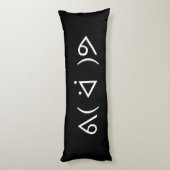 Happy Gary ᕕ( ᐛ )ᕗ Meme Emoticon Emoji Text Art Lichaamskussen (Achterkant (Verticaal))