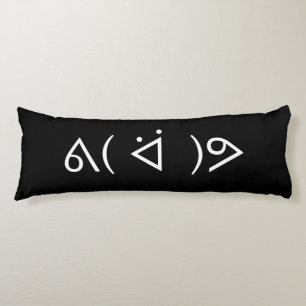 Happy Gary ᕕ( ᐛ )ᕗ Meme Emoticon Emoji Text Art Lichaamskussen