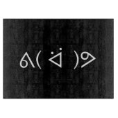 Happy Gary ᕕ( ᐛ )ᕗ Meme Emoticon Emoji Text Art Snijplank (Voorkant)