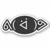 Happy Gary ᕕ( ᐛ )ᕗ Meme Emoticon Emoji Text Art Sticker (Voorkant)