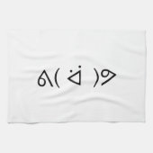 Happy Gary ᕕ( ᐛ )ᕗ Meme Emoticon Emoji Text Art Theedoek (Horizontaal)