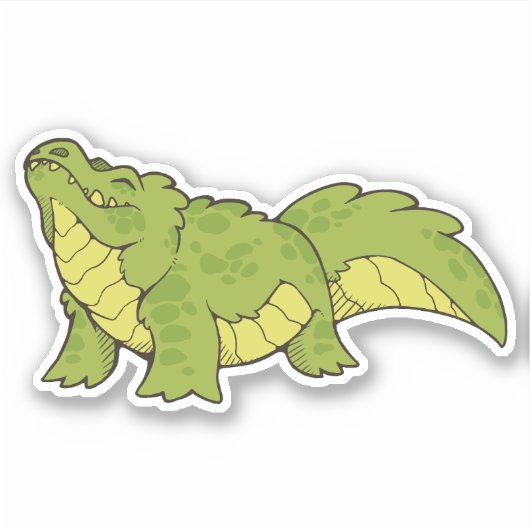 Happy Gator-Sticker Sticker (Voorkant)