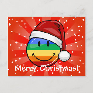 Happy Gay Lgbt Flag Custom Text Holiday Postcards Feestdagenkaart
