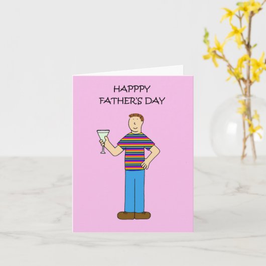 Happy Gay Vaderdag Kaart (Gele Bloem)