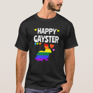 Happy Gayster Funny LGBT Gay Pride Easter Egg Hunt T-shirt