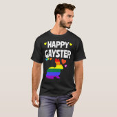 Happy Gayster Funny LGBT Gay Pride Easter Egg Hunt T-shirt (Voorkant volledig)