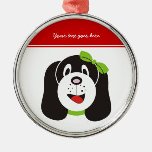 Happy gekke puppy aangepaste ornament