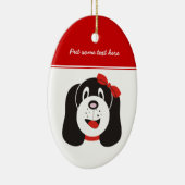 Happy gekke puppy aangepaste ornament (Rechts)