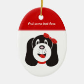 Happy gekke puppy aangepaste ornament (Voorkant)