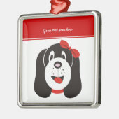Happy gekke puppy aangepaste ornament (Links)