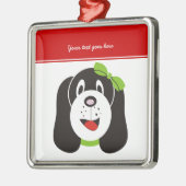 Happy gekke puppy aangepaste ornament (Links)