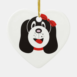 Happy gekke puppy aangepaste ornament