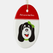 Happy gekke puppy aangepaste ornament (Rechts)